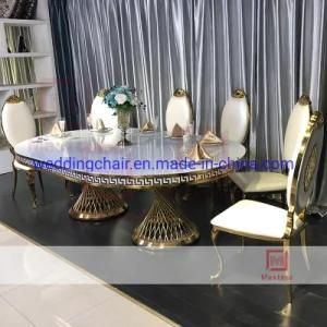Luxury Pattern Stainless Steel Wedding Table