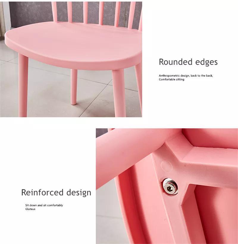 Home Furniture MID Back Simple Design Colorful Dining Plastic Chair