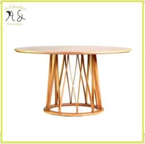 Luxury Retaurant Furniture Wooden Round Dining Table