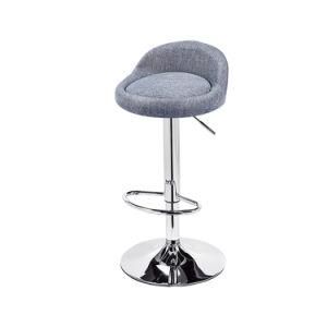 Modern Design PU Seat Back Chrome Adjustable Legs Bar Stool