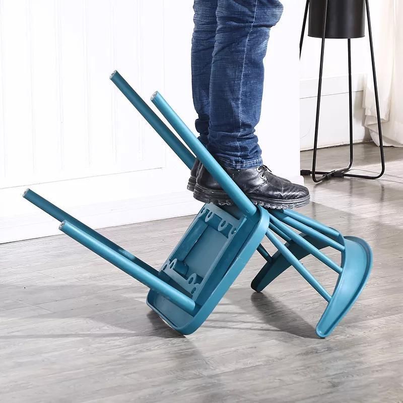 Home Furniture MID Back Simple Design Colorful Dining Plastic Chair