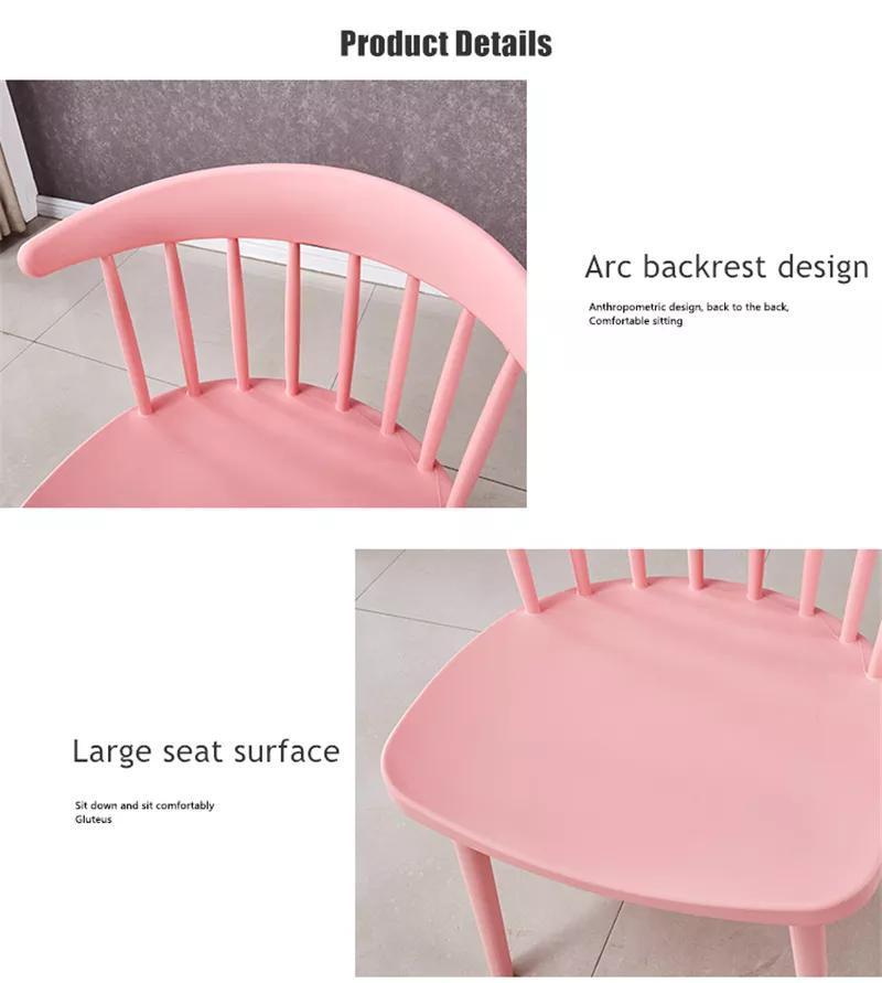 Home Furniture MID Back Simple Design Colorful Dining Plastic Chair