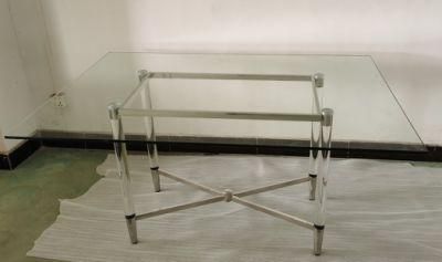 Modern Design Acrylic Dining Table Stainless Steel Table