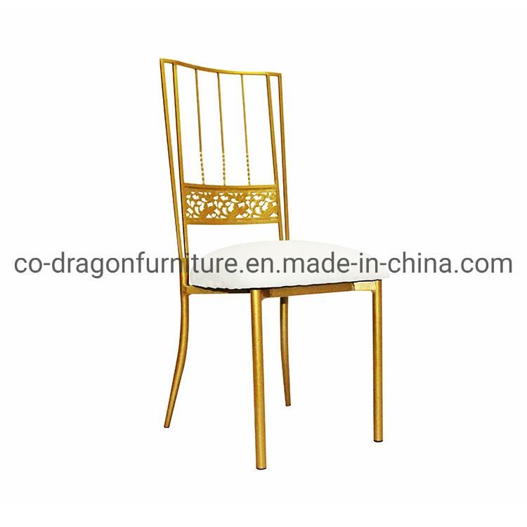 Wholesale Gold Steel Dining Chair with Leather for Home Furniture