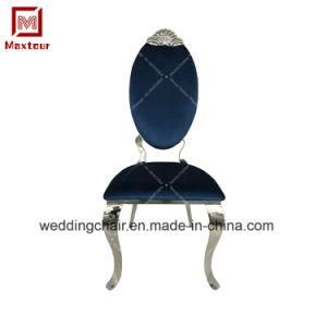 Luxury Dubai Banquet High Back Stainless Steel Dining Chair for Hall