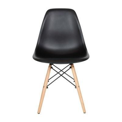 Modern Designer Living Room Modern Design Plastic Dining Chair with Beech Wood Legs