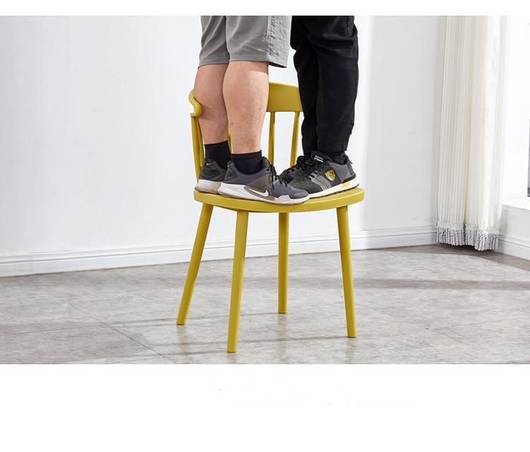 Home Furniture MID Back Simple Design Colorful Dining Plastic Chair