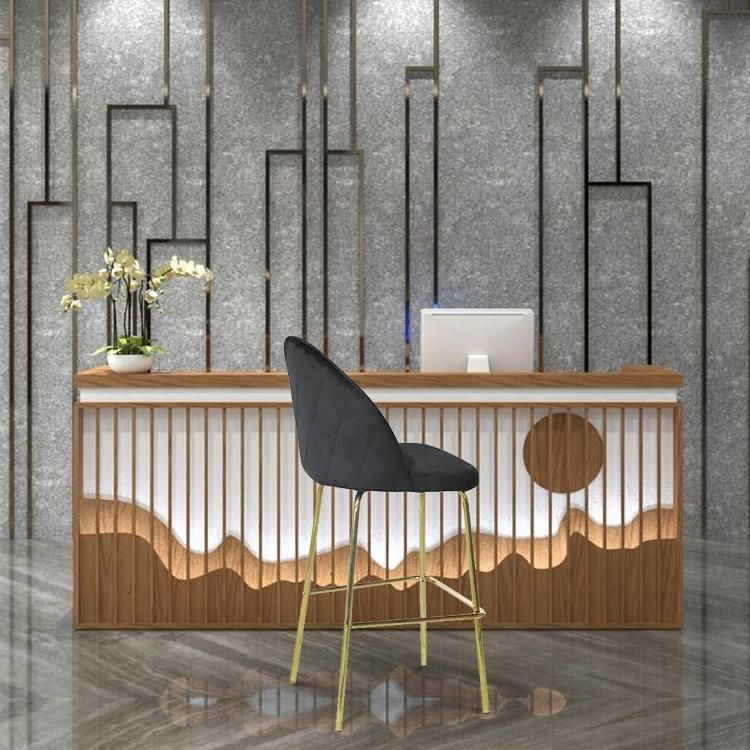 Factory Modern Industrial Bar Comfortable Velvet Bar Chair