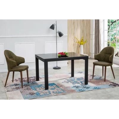 Customized Modern Glass Restaurant Dining Table Set