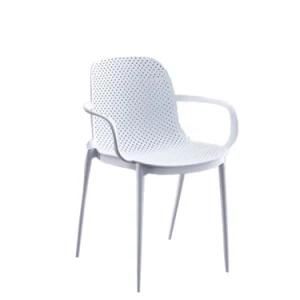 Contemporary Minimalist Style PP Living Room Dining Chair with Armrests Outdoor Dining Chair