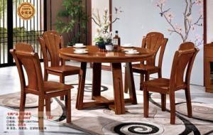 Classical Solid Wood Structure Wooden Top Dining Table and Chair
