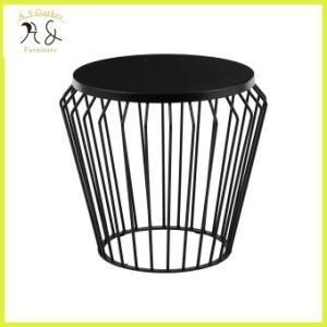 Powder Coated Metal Wire Round Coffee Table
