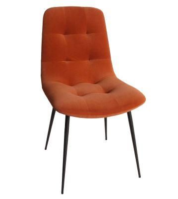China Manufacture Nordic Leisure Restaurant Dining Chair with Metal Leg