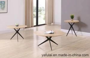 Round Style Wooden Top End Lamp Side Sofa Coffee Table