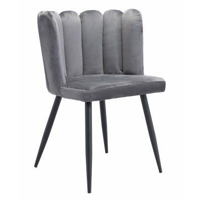 European Luxury Restaurant Chair Chrome Colorful White Tufted Dining Chair