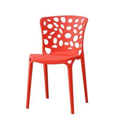 Red PP Plastic Dining Chair for Restaurant Quality out Door Chair
