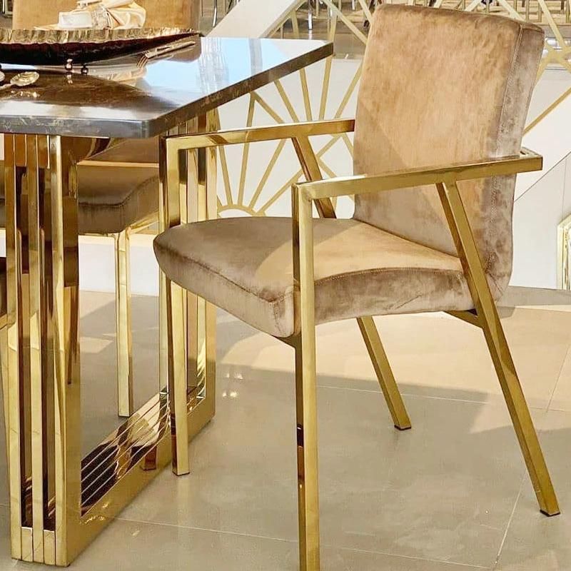 2020 Latest Modern Design Stainless Steel Hotel Dining Chair