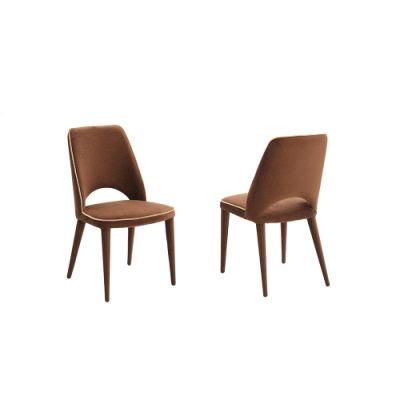 Home Hotel Dining Room Metal Foam Covered Fabric Dining Chair