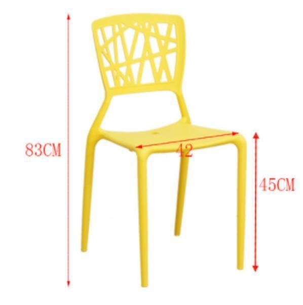 China High Quality Back Breathable Colorful Dining Stackable Plastic Chairs