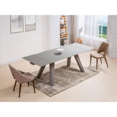 Factory Modern Frosting Glass Dining Table Sets for Home Office