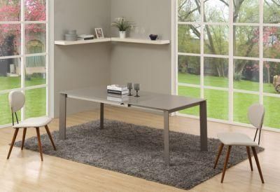 Wholesale Modern Grey Tempered Glass Dining Table