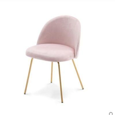 Luxury Upholstered Design Restaurant Modern Fabric Dining Green Dining Velvet Chairs with Golden Legs