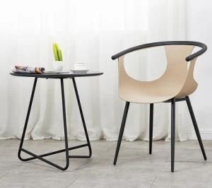 Modern Simple PP Seat Black Painted Leg Dining Living Chair
