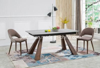 Modern Solid Wood Dining Table Ceramic Extension Dining Room Furniture