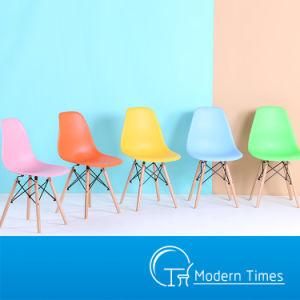 Contemporary Simple Multi-Color Optional PP Seat Wooden Leg Dining Chair