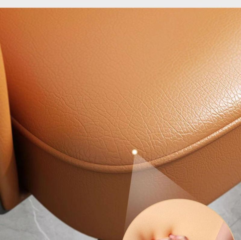 Okay Wholesale Design Room Furniture Nordic Velvet Fabric Modern Luxury Dining Chairs Metal Legs Black Gold PU Dining Chair