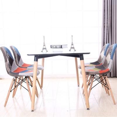 Dining Room Furniture Nordic Restaurant Dining Chairs Upholstery Arm Modern Fabric Dining Chair Patchwork Leisure Chair
