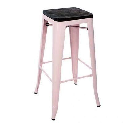 Powder Coated Metal Solid Stainless Steel and Iron Super High Quality Bar Stool Chair Lehman Stackable Hygenic 24 Inch Bar Stool