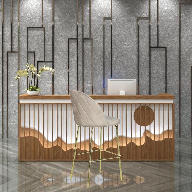 American Modern Velvet High Bar Chair