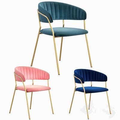 Pouf Velluto Rosa ESD Fabric Lab Chair Chinese Rustic Furniture Luxury Modern Dining Chair Golden Chair