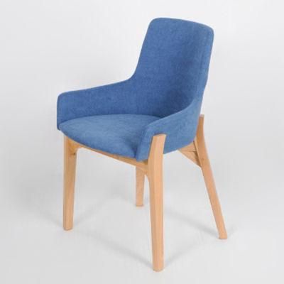 Kitchen Design Chaises Wood-Furniture-Made-in-Malaysia Arm Fabric Dining Chairs
