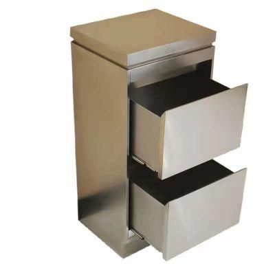 Office Furniture Wooden Panel Pedestal Credenza Movable Three Drawer Cabinet with Lock
