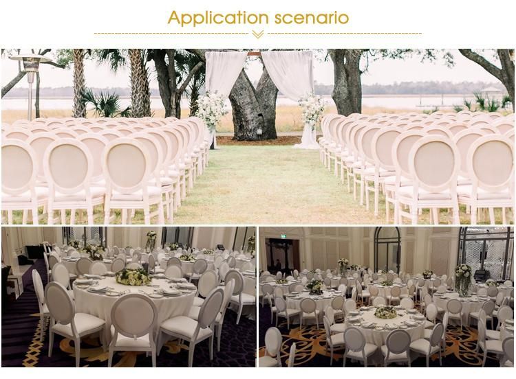 Wholesale Metal Frame PU Removable Stackable Wedding Chair for Wedding