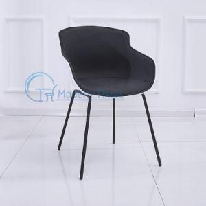 Modern Design PP Cup Seat Black Lacquered Leg Dining Chair Outdoor Dining Chair