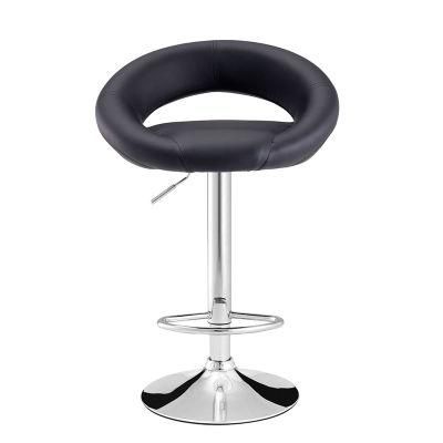 Fabric Upholstery Chair Inside Powder Coated Gas Lift with 160mm Stroke Swivel Adjustable Height Bar Stool