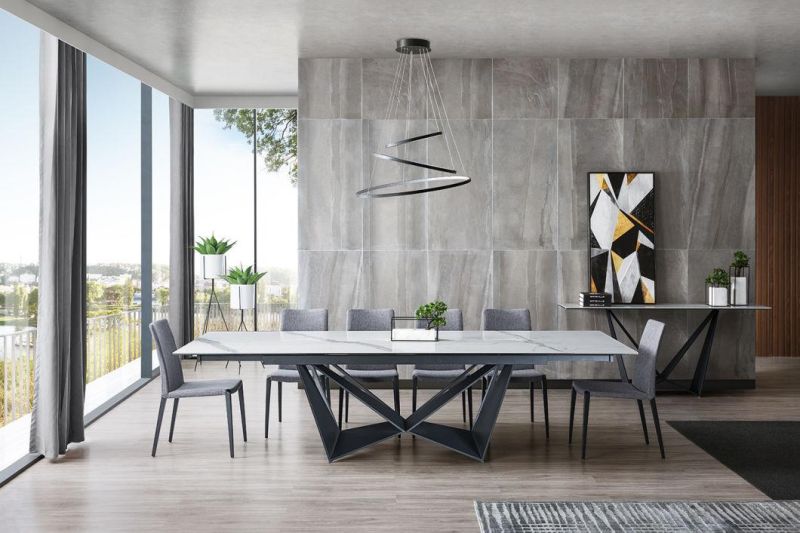 Italy Design Marble Top Metal Frame Coffee Table CT718
