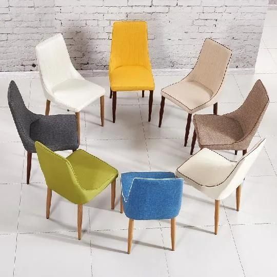 Home Furniture Luxury Restaurant Dining Room Modern Arm Pink Fabric Velvet Dining Chairs with Metal Legs