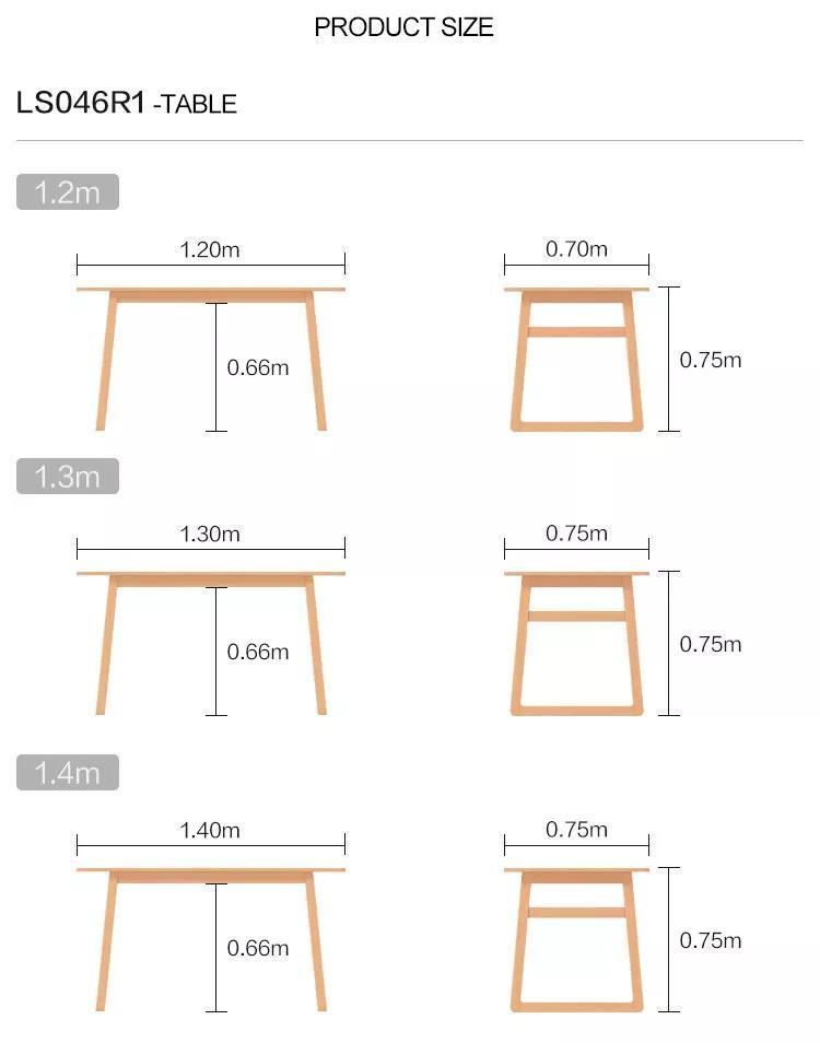 Linsy Small Apartment Modern Contemporary Walnut Wooden Dining Table Sets Designs Ls046r1