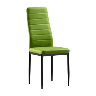 Silla PARA Cafe Sillascomedor Vanity Quality PU Leather Steel Metal Chair Armless Dinner Chair