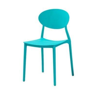 Polypropylene Chair Cyan Dining Room English Sillas Restaurant Bar Plastic Dining Chair Without Cushion