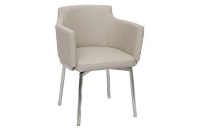 Hot Sale Fashion PU Dining Chair with Armrest Rotatable Restaurant Furniture