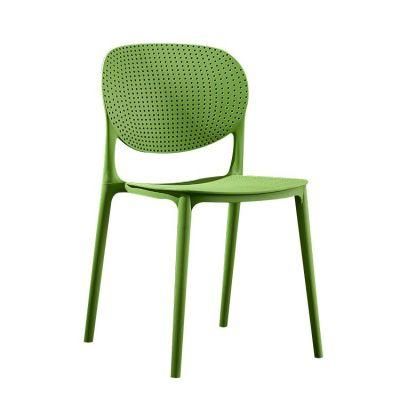Plastik Stul Chair Table Restaurant Cheap Chairs for Waiting Area Dining Chair Legs PP Salon Chair with Holes