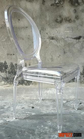 Plastic Stackable Stacking Outdoor Crystal Acrylic Clear Louis Chair Ghost Chair