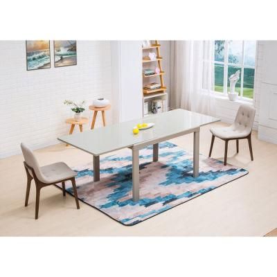 Modern Glass Dining Table for Home Restaurant Office