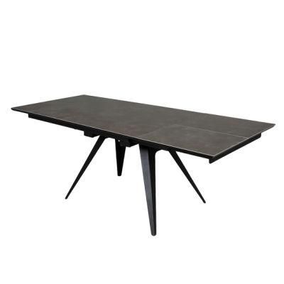 Modern Design Ceramic Top Dining Table Extension Furniture