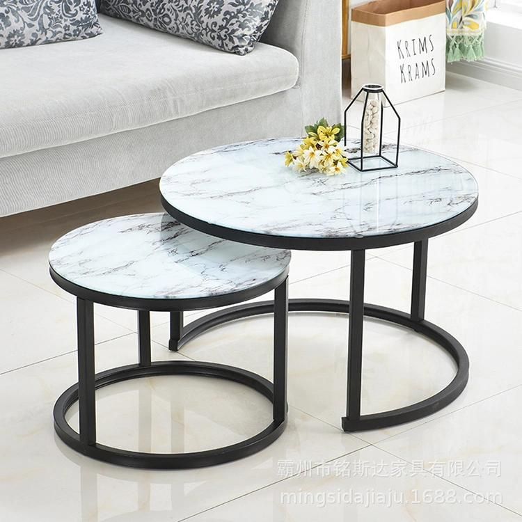 Nordic Simple Small Family Letter Combination Round Tea Table